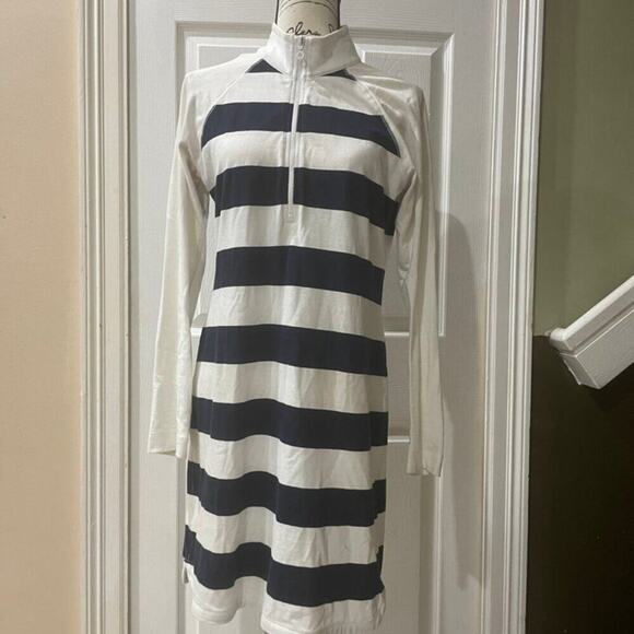 TOMMY BAHAMA POLO DRESS NAVY BLUE/WHITE STRIPES COTTON Sz S SAILOR NAUTICAL CORE - Picture 3 of 16